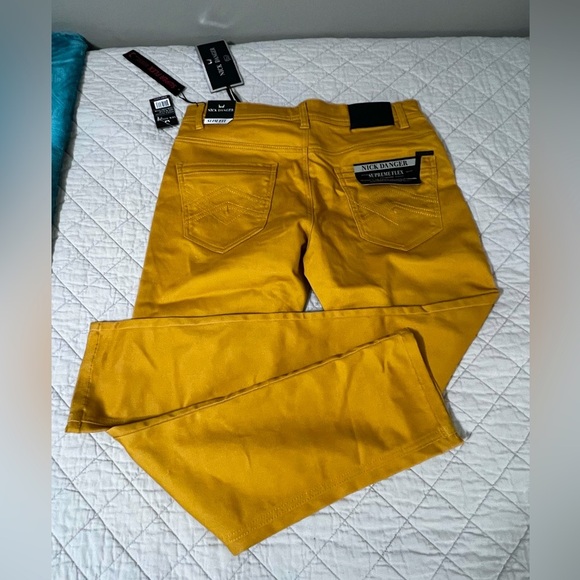 NWT Nick Danger 32/30 Slim Fit Supreme Flex Golden Yellow Action Jeans - Picture 5 of 7